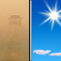Monday: Areas of blowing dust before 9am. Sunny, with a high near 55. South wind 7 to 17 mph becoming west in the afternoon. 