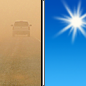 Saturday: Patchy blowing dust before 8am. Sunny, with a high near 66. Windy. 