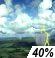 Prob de Tormentas Eléctricas Probailidad de Precipitacón Mensurable 40%