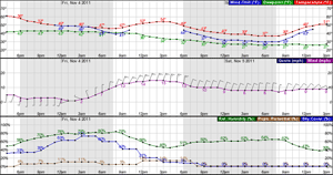 Hourly weather information
