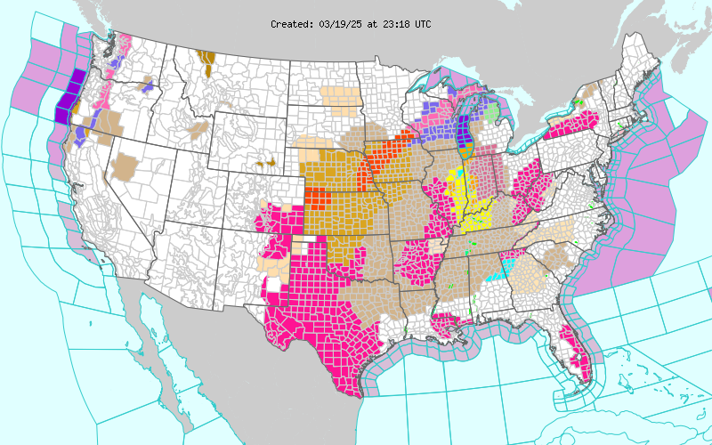 CURRENT NWS ADVISORY MAP