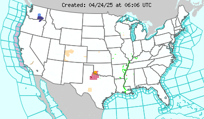 This image displays watches, warnings, statements and advisories issued by the National Weather Service