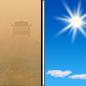 Saturday: Patchy blowing dust before 8am. Sunny, with a high near 22. Windy. 