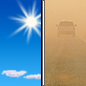 Monday: Patchy blowing dust after 2pm. Sunny, with a high near 94. Breezy, with a southwest wind 5 to 15 mph increasing to 16 to 26 mph in the afternoon. Winds could gust as high as 37 mph. 