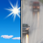 Tuesday: A slight chance of rain after noon.  Mostly sunny, with a high near 76.