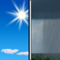 Sunday: A chance of showers and thunderstorms after noon.  Mostly sunny, with a high near 82. Light and variable wind becoming southwest 5 to 10 mph in the afternoon. Winds could gust as high as 22 mph. 