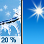 Sunday: A slight chance of snow before 8am, then a slight chance of freezing rain between 8am and 9am.  Cloudy through mid morning, then gradual clearing, with a high near 39. West wind 5 to 10 mph, with gusts as high as 20 mph.  Chance of precipitation is 20%. Little or no snow accumulation expected. 