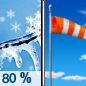 Thursday: Rain and snow showers before 10am, then a slight chance of snow showers and freezing rain between 10am and 11am.  Temperature falling to around 29 by 11am. Breezy, with a north wind 21 to 25 mph, with gusts as high as 40 mph.  Chance of precipitation is 80%. Little or no ice accumulation expected.  New snow accumulation of less than a half inch possible. 