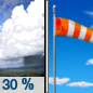 Sunday: Scattered showers before noon.  Mostly sunny, with a high near 82. Breezy, with an east wind 16 to 18 mph, with gusts as high as 25 mph.  Chance of precipitation is 30%.