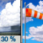 Thursday: Scattered showers before noon.  Mostly sunny, with a high near 85. Breezy, with an east northeast wind around 17 mph, with gusts as high as 24 mph.  Chance of precipitation is 30%.