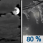 Tonight: A chance of rain before 3am, then rain, possibly mixed with sleet.  Low around 36. East wind 6 to 13 mph, with gusts as high as 20 mph.  Chance of precipitation is 80%. Little or no sleet accumulation expected. 