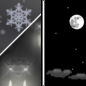 Tonight: Scattered rain and snow showers before 11pm. Some thunder is also possible.  Snow level 8700 feet. Mostly cloudy, then gradually becoming mostly clear, with a low around 35. North wind 10 to 20 mph.  Chance of precipitation is 30%. Little or no snow accumulation expected. 