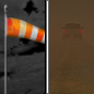 Tonight: Patchy blowing dust after midnight. Mostly cloudy, then gradually becoming mostly clear, with a low around 43. Breezy, with a northwest wind 18 to 28 mph, with gusts as high as 39 mph. 