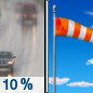 Thursday: Patchy drizzle and fog before 10am.  Mostly cloudy, then gradually becoming sunny, with a high near 77. Windy, with a southeast wind 20 to 30 mph, with gusts as high as 40 mph. 