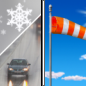 Sunday: A slight chance of rain and snow showers before noon.  Mostly sunny, with a high near 50. Breezy. 