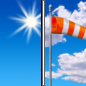 Today: Sunny, with a high near 65. Breezy, with a west southwest wind 10 to 15 mph increasing to 15 to 20 mph in the afternoon. Winds could gust as high as 35 mph. 