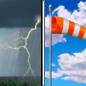Sunday: A slight chance of showers and thunderstorms before noon.  Partly sunny, with a high near 85. Breezy, with a southeast wind 15 to 21 mph, with gusts as high as 31 mph. 
