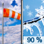 Friday: A chance of snow before 3pm, then a chance of rain and sleet between 3pm and 4pm, then rain or freezing rain after 4pm.  High near 35. Very windy, with a southwest wind 20 to 30 mph increasing to 30 to 40 mph in the afternoon. Winds could gust as high as 60 mph.  Chance of precipitation is 90%. Little or no ice accumulation expected.  Little or no snow and sleet accumulation expected. 