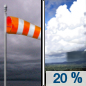 Sunday: A slight chance of showers between 1pm and 4pm.  Cloudy through mid morning, then gradual clearing, with a high near 72. Windy, with a south wind 20 to 30 mph becoming north northwest in the afternoon. Winds could gust as high as 40 mph.  Chance of precipitation is 20%.