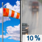 Friday: A 10 percent chance of rain after 2pm.  Sunny, with a high near 44. Breezy, with a northeast wind 15 to 20 mph, with gusts as high as 25 mph. 