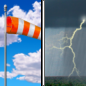 Monday: Showers and thunderstorms likely after noon.  Partly sunny, with a high near 12. Breezy. 
