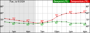 Temp/Dewpoint Graph for DPA Airport