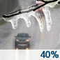 Friday: A chance of rain or freezing rain.  Cloudy, with a high near 37. Chance of precipitation is 40%.